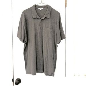 Standard James Perse Polo shirt sz 3 Large Gray *read